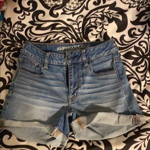 AE hi rise shortie size 0